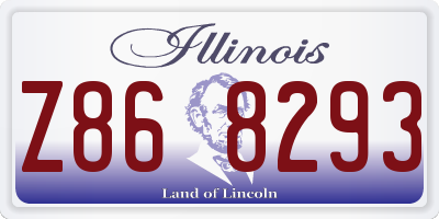 IL license plate Z868293