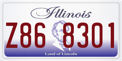 IL license plate Z868301