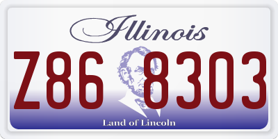 IL license plate Z868303