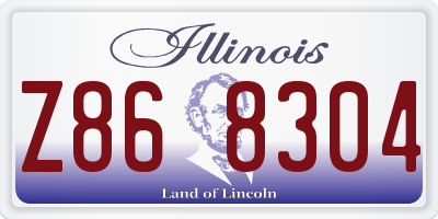 IL license plate Z868304