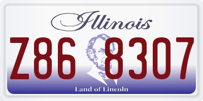 IL license plate Z868307