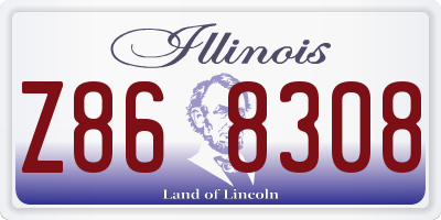 IL license plate Z868308