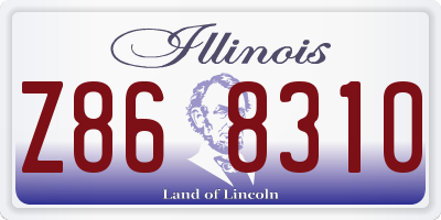 IL license plate Z868310