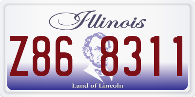 IL license plate Z868311