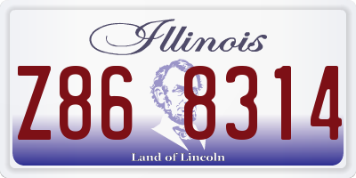 IL license plate Z868314