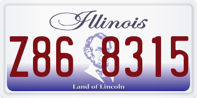 IL license plate Z868315
