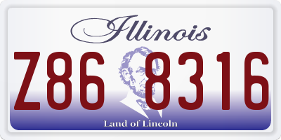 IL license plate Z868316
