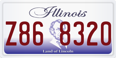 IL license plate Z868320