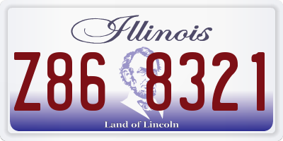 IL license plate Z868321