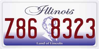 IL license plate Z868323