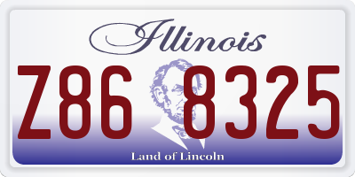 IL license plate Z868325