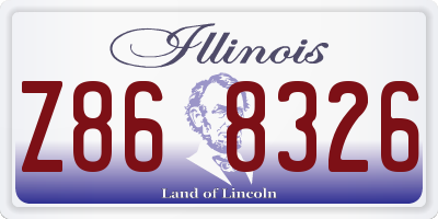 IL license plate Z868326