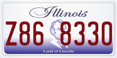 IL license plate Z868330
