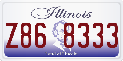 IL license plate Z868333