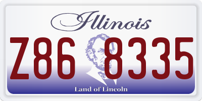 IL license plate Z868335