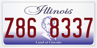 IL license plate Z868337
