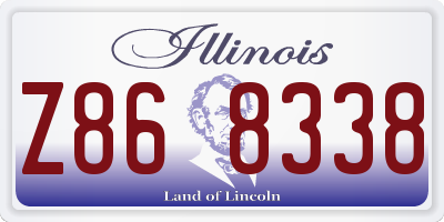 IL license plate Z868338