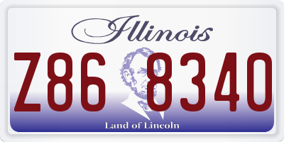 IL license plate Z868340