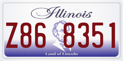 IL license plate Z868351