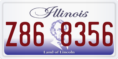 IL license plate Z868356
