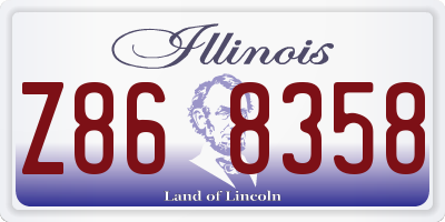 IL license plate Z868358