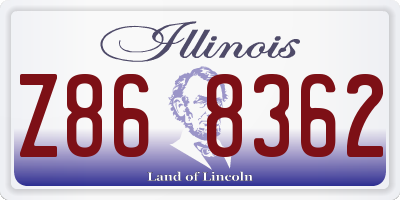 IL license plate Z868362