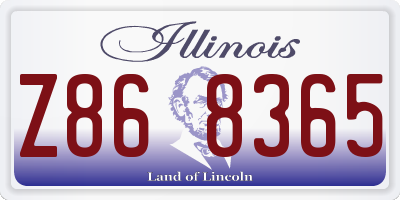 IL license plate Z868365