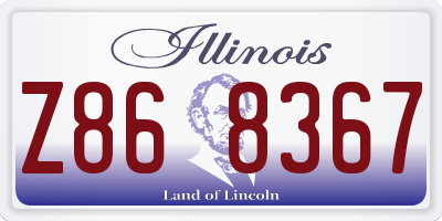 IL license plate Z868367