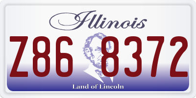 IL license plate Z868372
