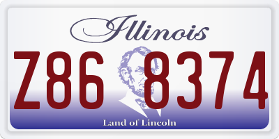 IL license plate Z868374