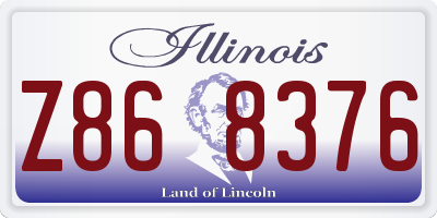 IL license plate Z868376