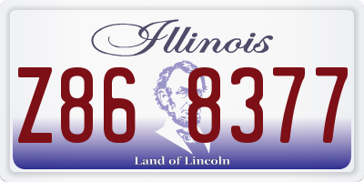 IL license plate Z868377