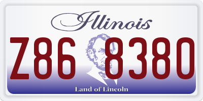 IL license plate Z868380