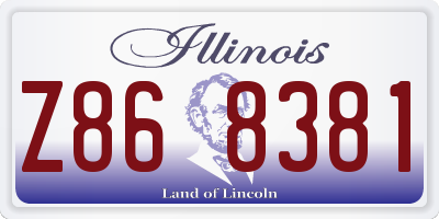 IL license plate Z868381