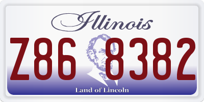IL license plate Z868382