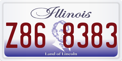 IL license plate Z868383