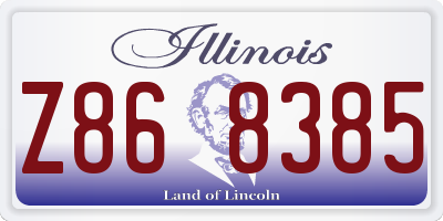 IL license plate Z868385
