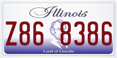 IL license plate Z868386