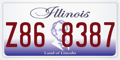 IL license plate Z868387