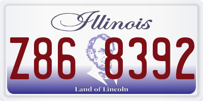 IL license plate Z868392