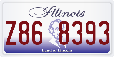 IL license plate Z868393