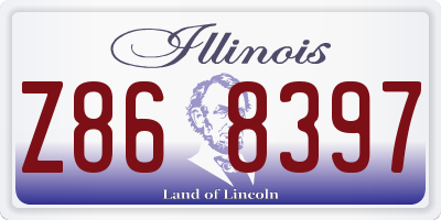IL license plate Z868397