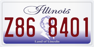 IL license plate Z868401