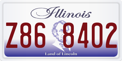 IL license plate Z868402