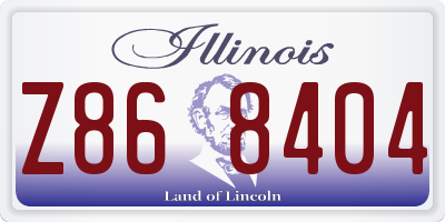 IL license plate Z868404