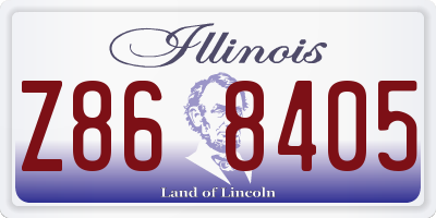IL license plate Z868405