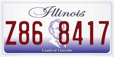 IL license plate Z868417