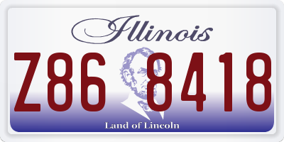 IL license plate Z868418