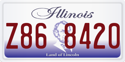 IL license plate Z868420