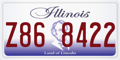 IL license plate Z868422